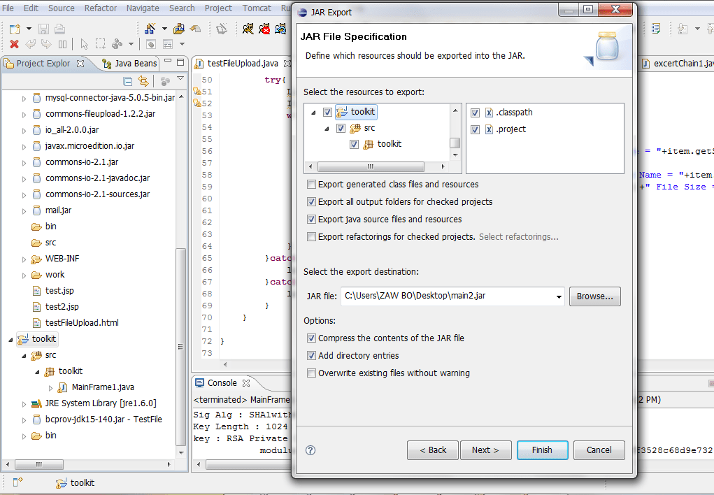 java How to export jar file? Stack Overflow