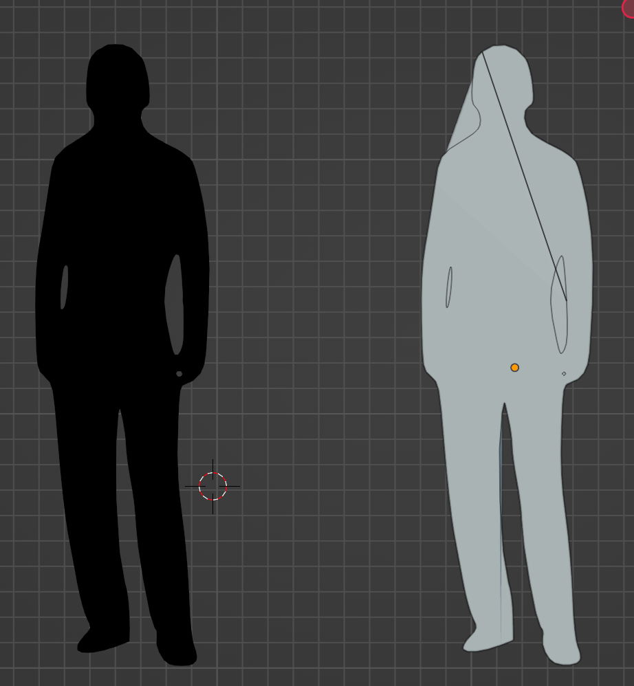 How to trace image to grease pencil then covert to mesh with the same