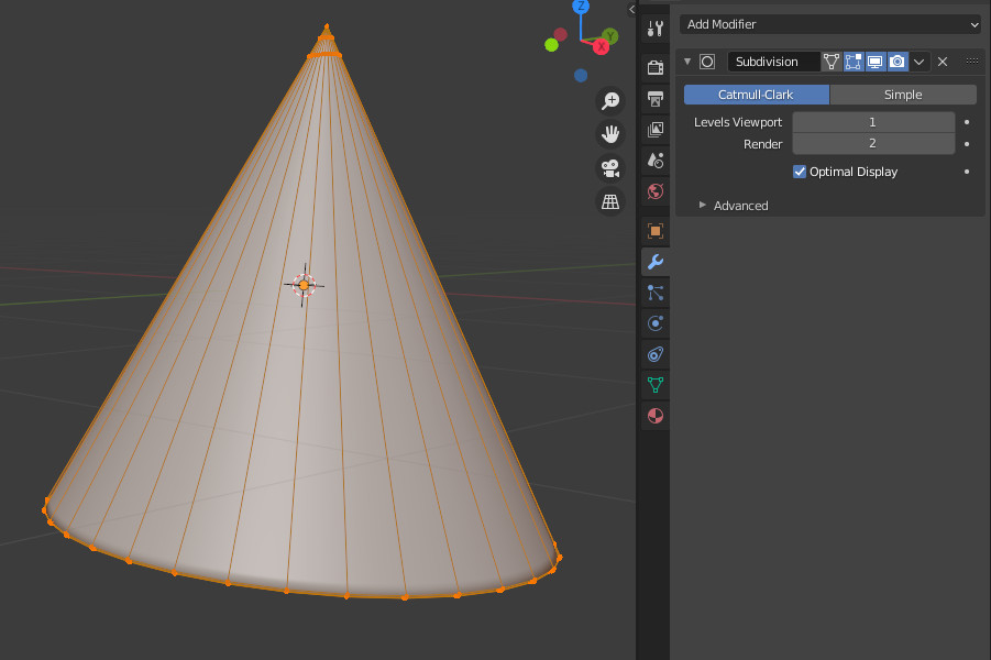 rendering Smooth Shade a Cone Blender Stack Exchange
