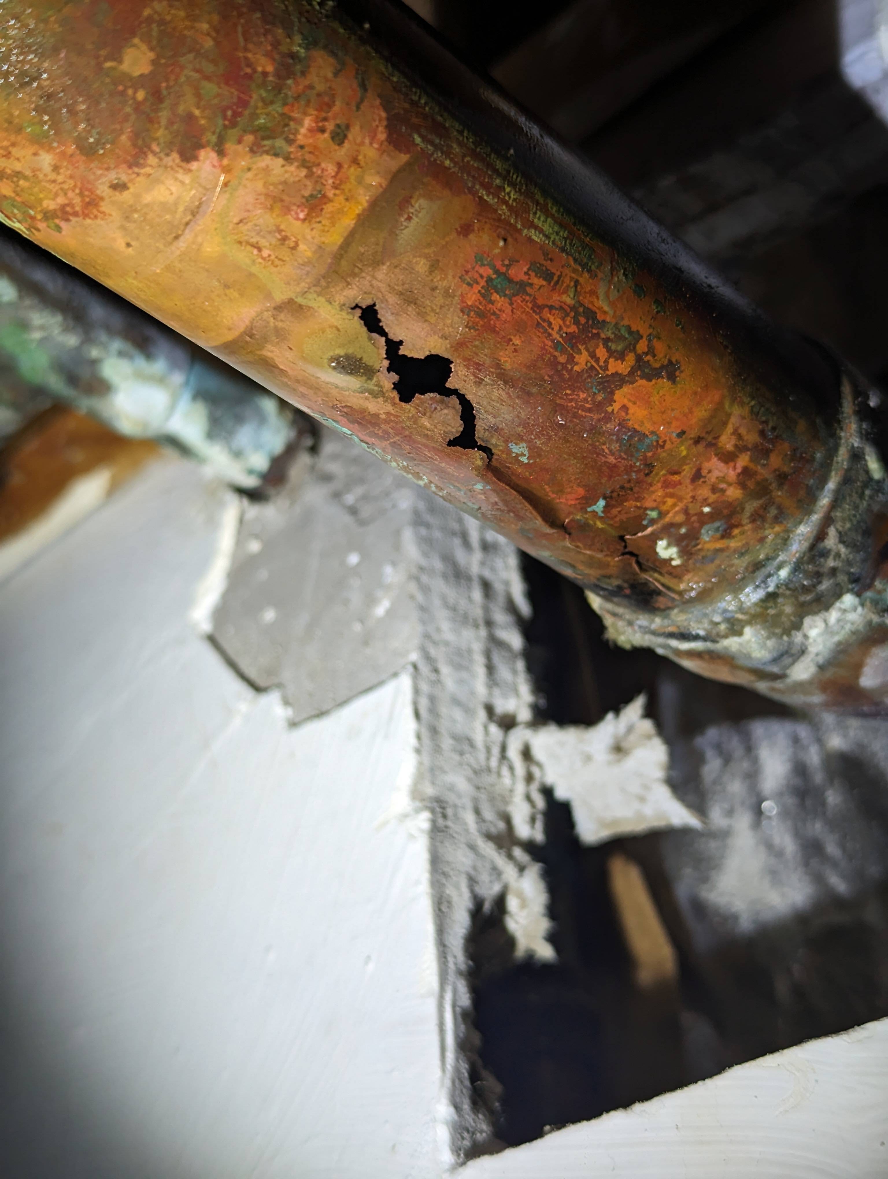 plumbing How do I fix this rustedthrough copper pipe? Home