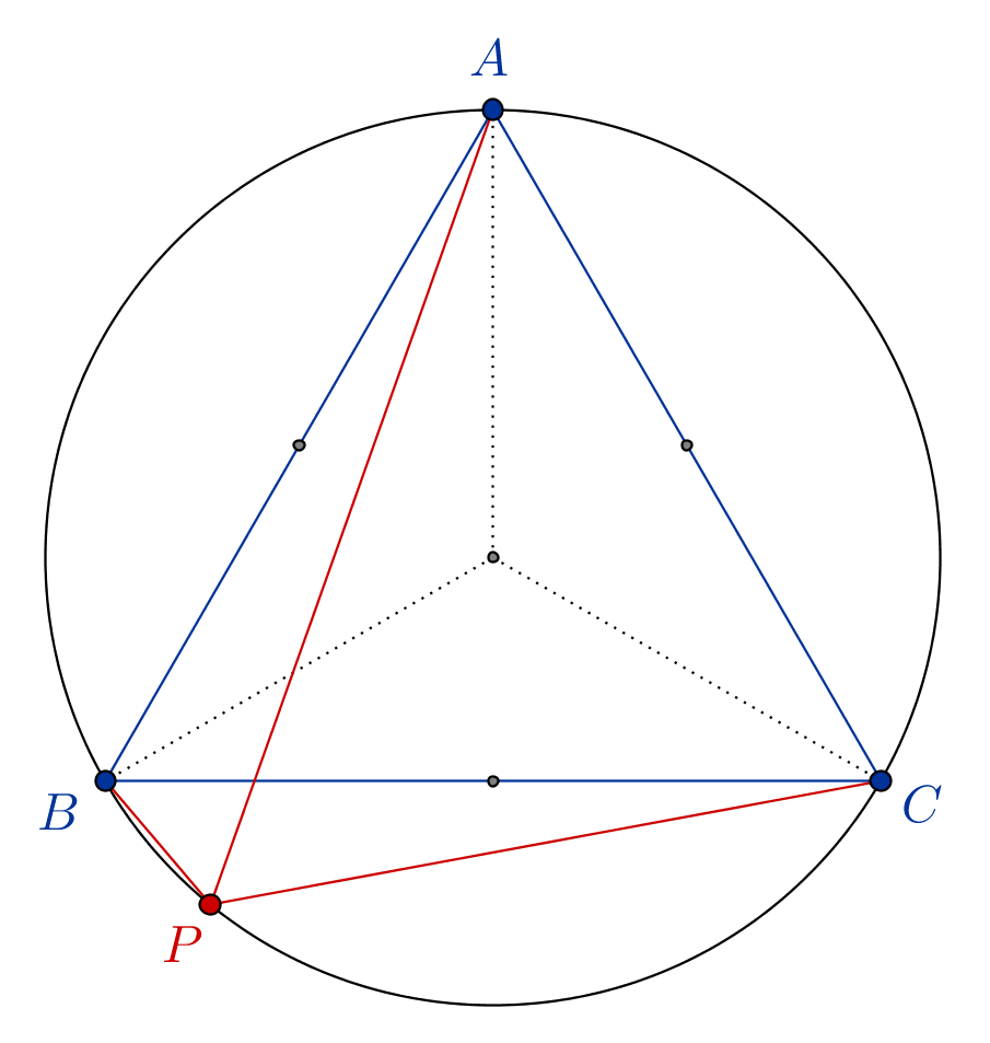 geometry A geometric locus in a equilateral triangle Mathematics