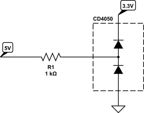 cmos CD4050 Voltage leaks, what can I be doing wrong? Electrical