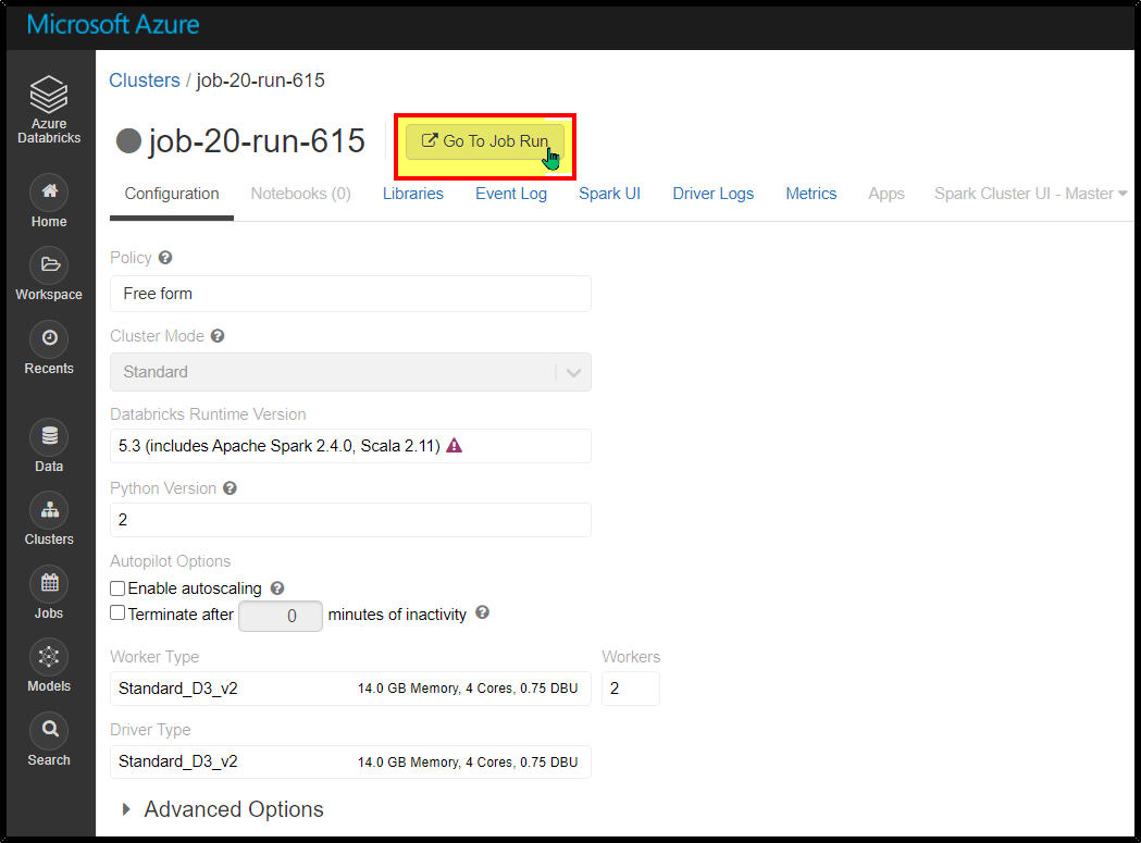 azure How to delete automated cluster from DataBricks? Stack Overflow