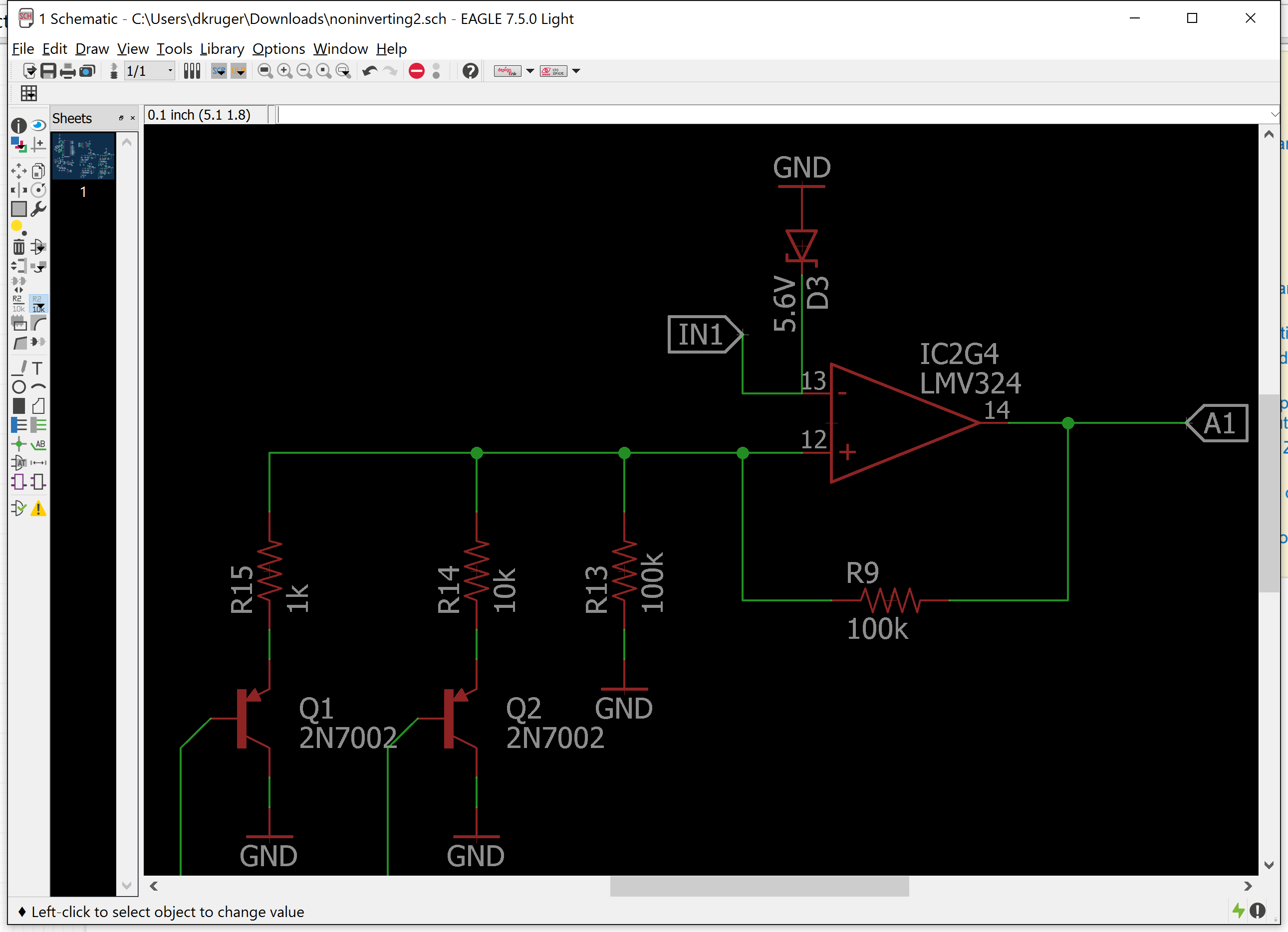 protección del diodo Zener en la entrada del amplificador operacional