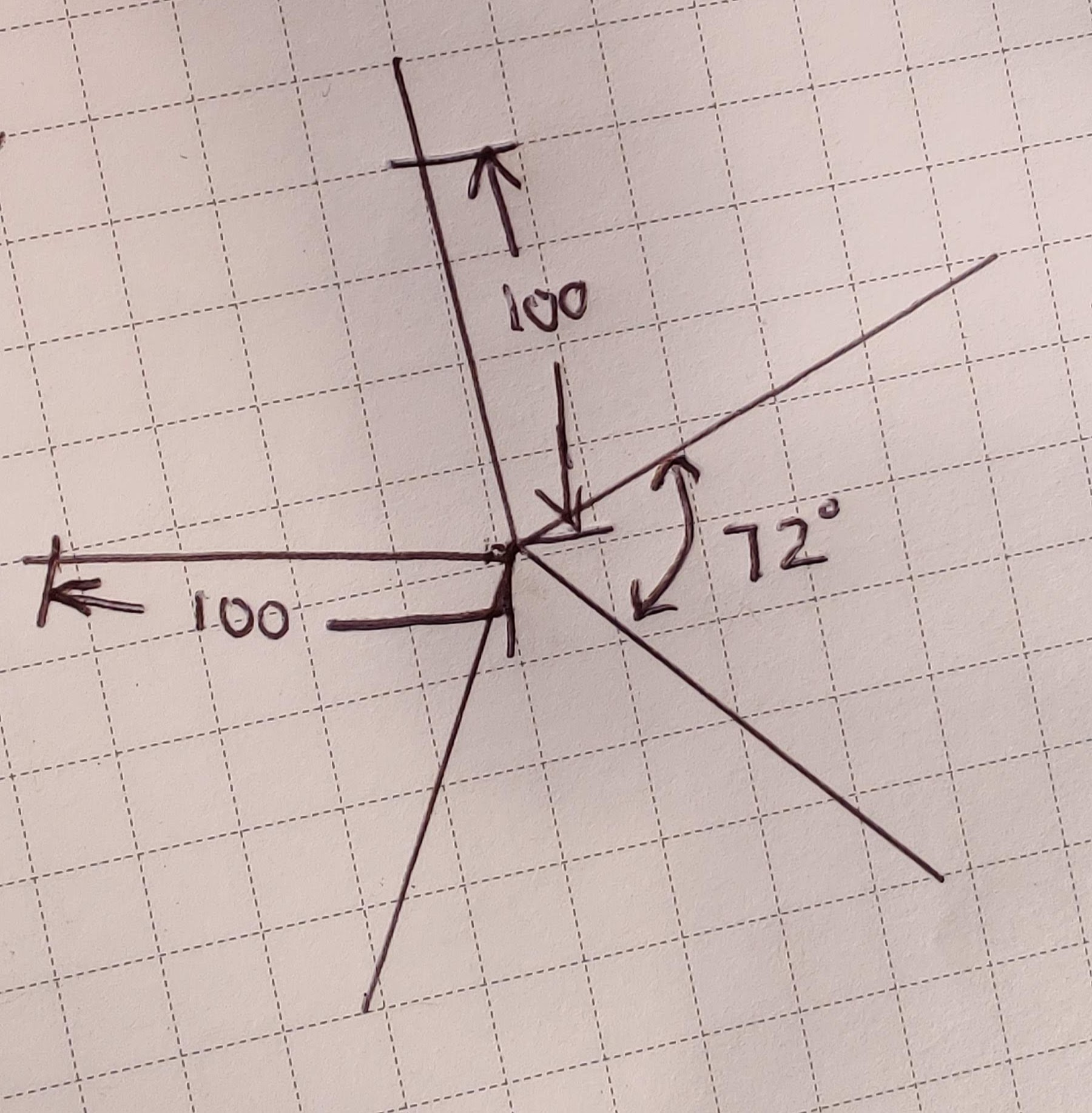 trigonometry How to calculate the "upward" angle of a Regular