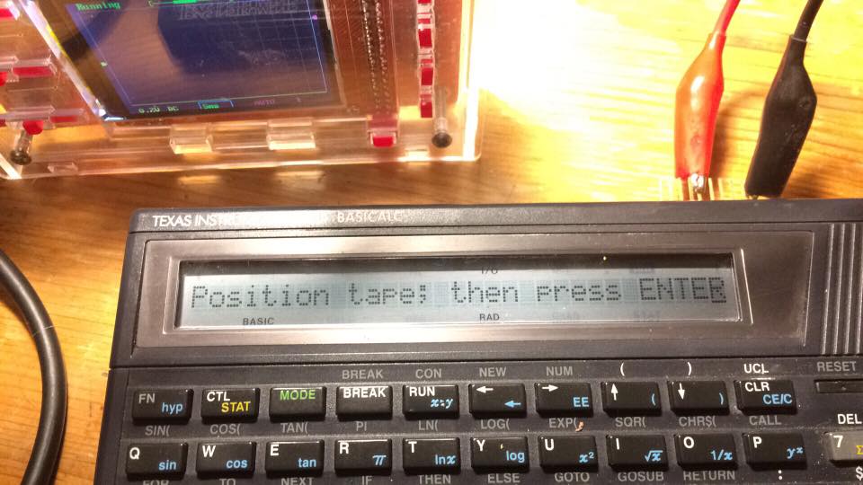 Saving to cassette with 80s BASIC calculator, TI74 Electrical