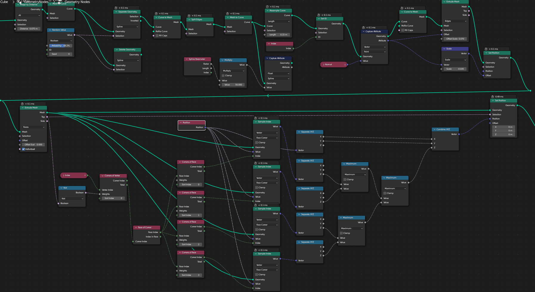 geometry nodes Is there a way to subdivide the face in one direction