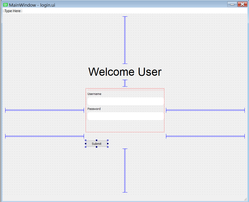 How to center a widget inside a cell in QGridLayout in QT designer?