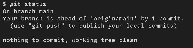 git Why the terminal message shows, "nothing to commit" when the