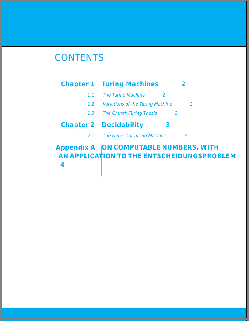 Text alignment issue in custom Table of Contents TeX LaTeX Stack