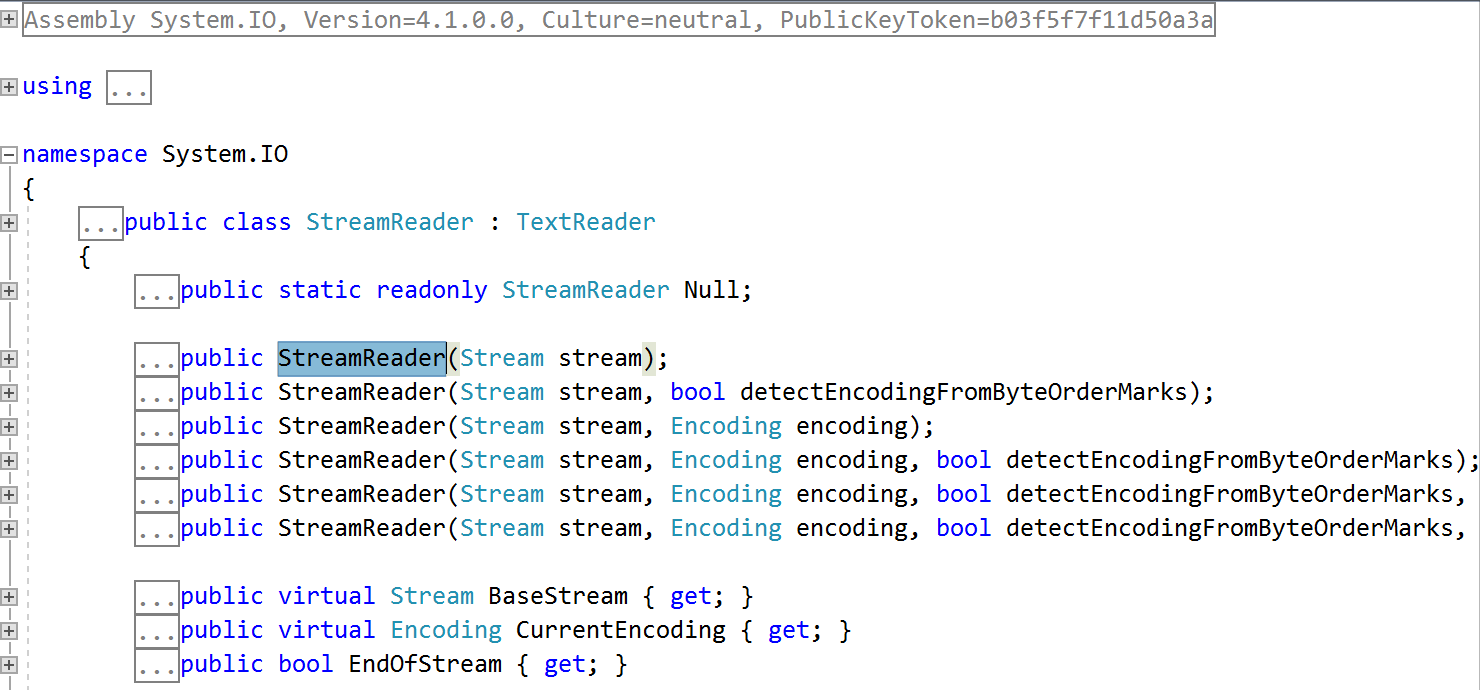 c No StreamReader constructor accepting a string Stack Overflow