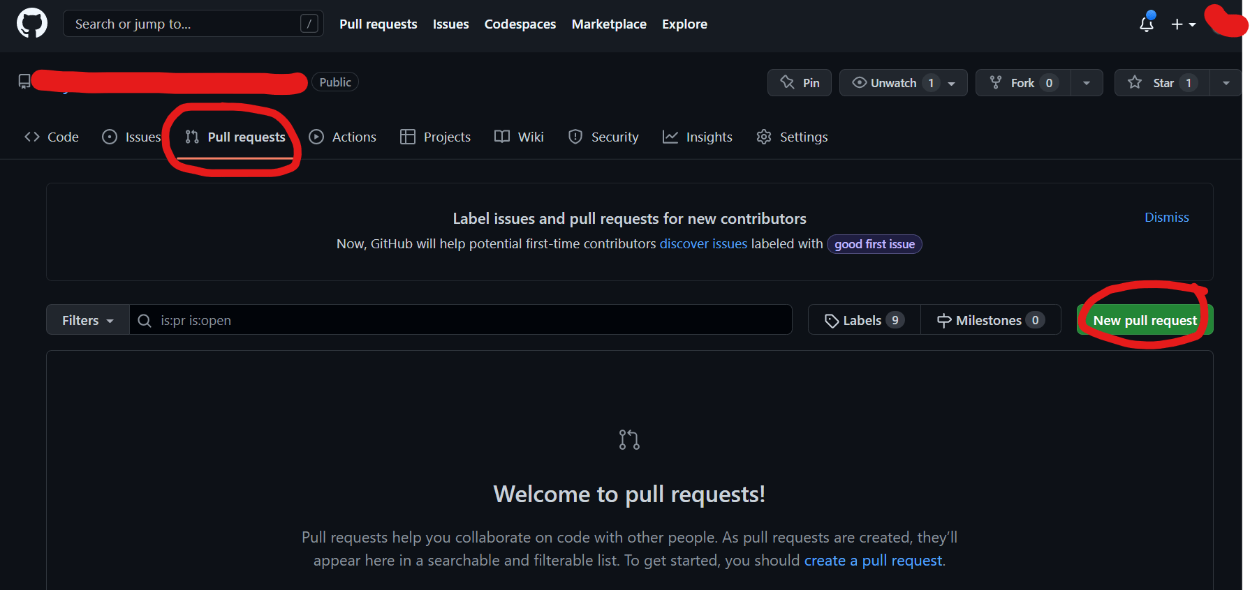 git how to push my project to github in a default branch, or merge