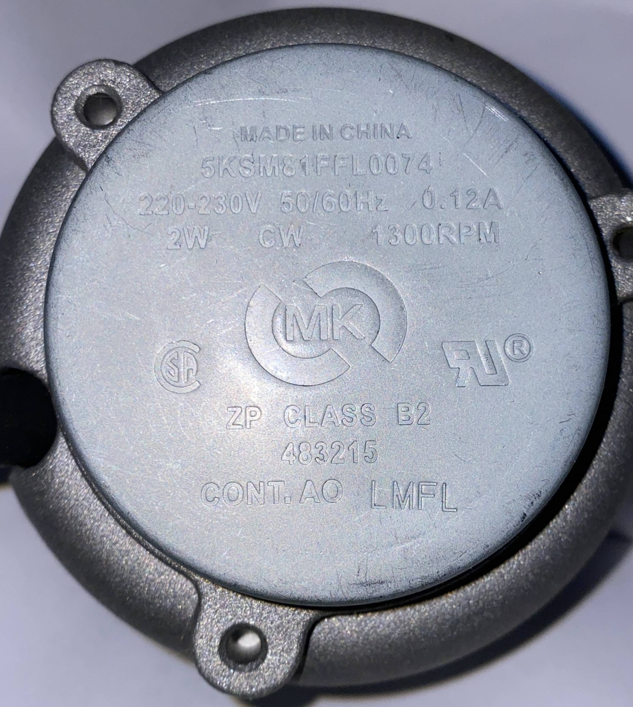 Replacing a refrigerator compressor fan motor with one with different