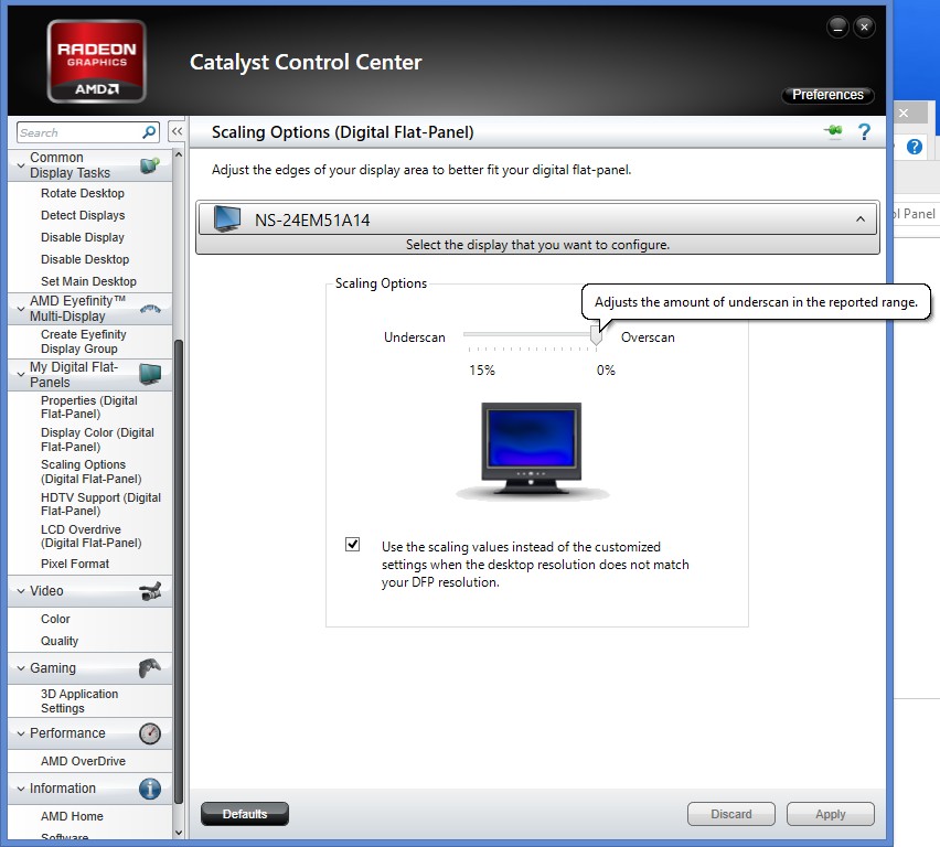 video PC monitors show black margins on top, right, bottom and left