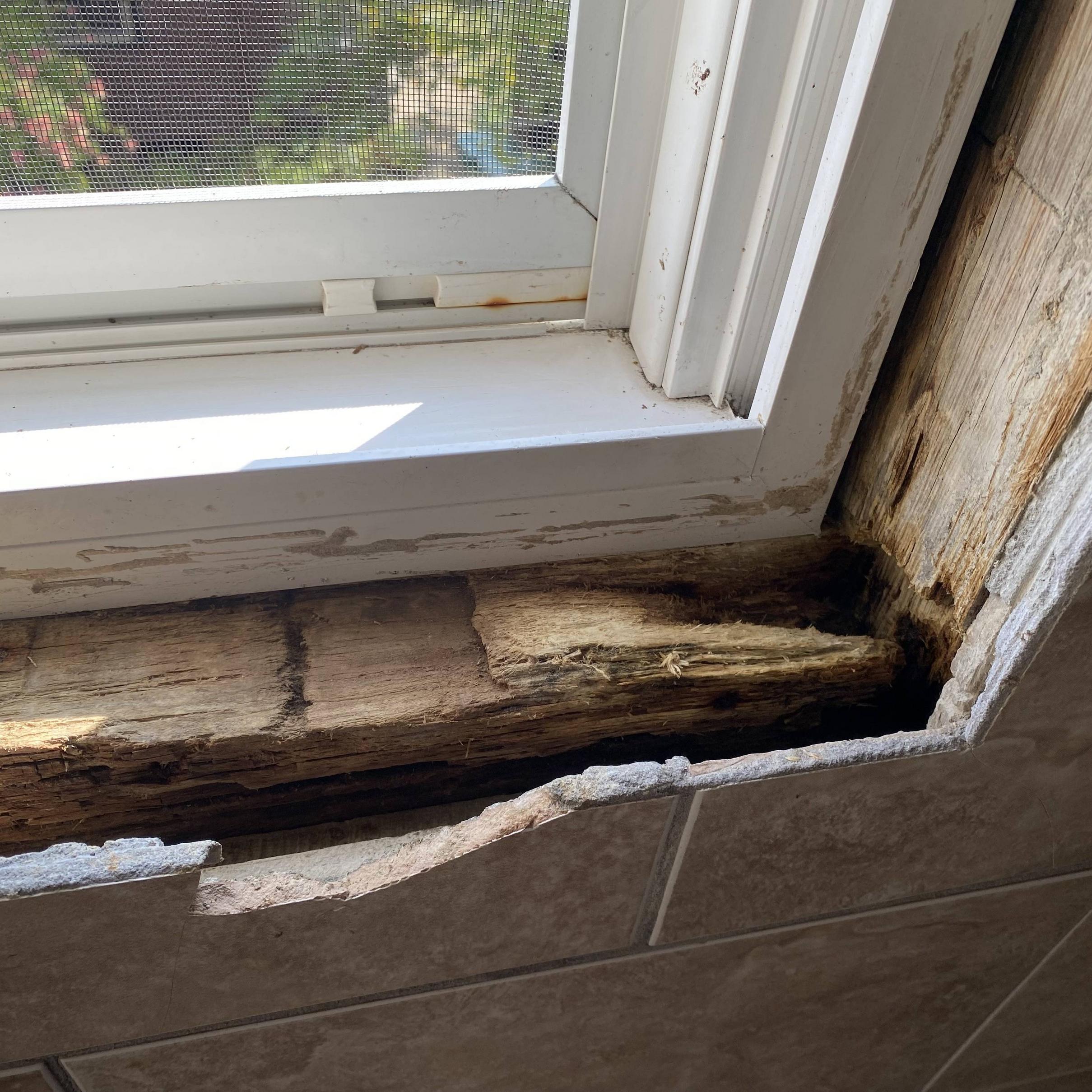 Rotted wood behind the tile in my shower stall anything I can do short of tearing out the wall