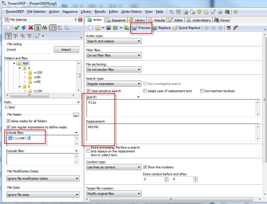 replace Specify Multiple Directories in Notepad++ Find in Files