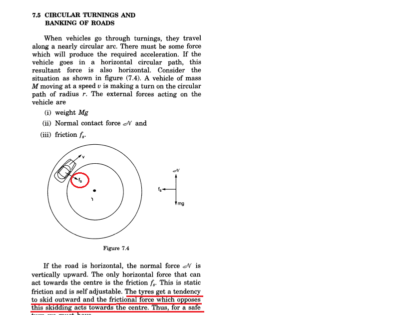 rotational dynamics The direction of frictional force in circular