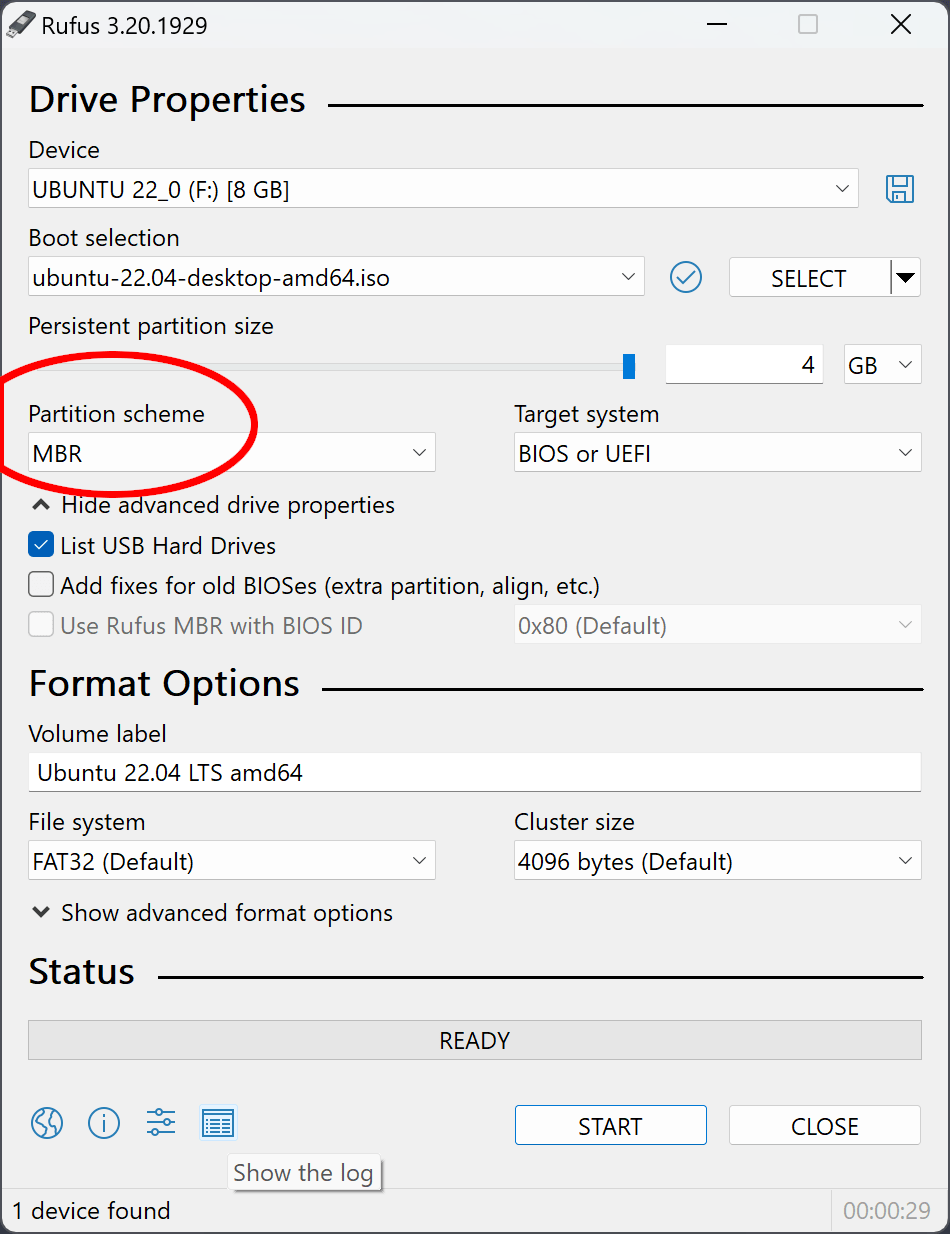 partitioning Dual boot Ubuntu 22.04 in Legacy BIOS mode (MBR