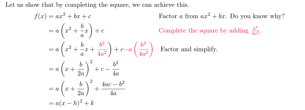horizontal alignment Describing steps in an equation TeX LaTeX