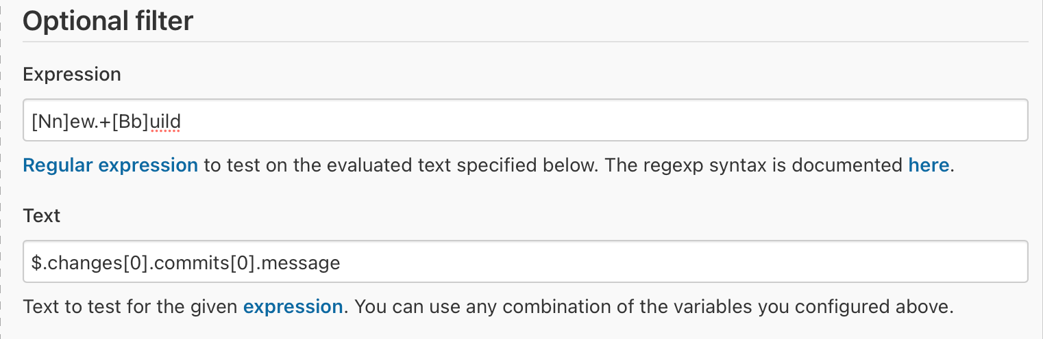 git Trigger Jenkins build from bitbucket web hook by specific commit