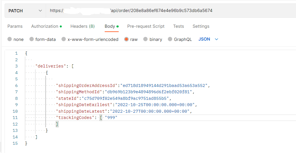 shopware6 How to update or add tracking codes to shopware 6 order via