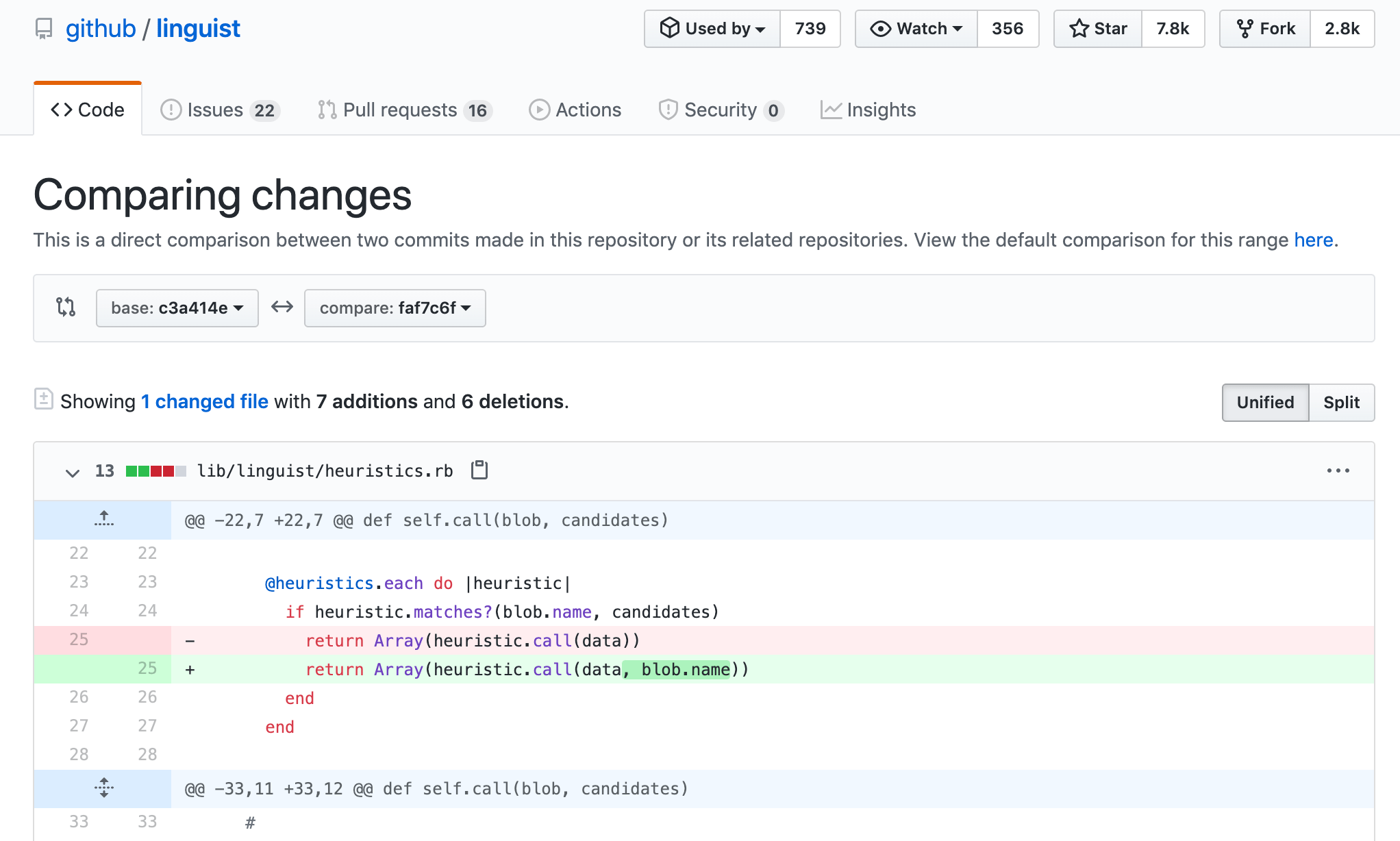 Is it possible, how to show diff between commits in github? Stack
