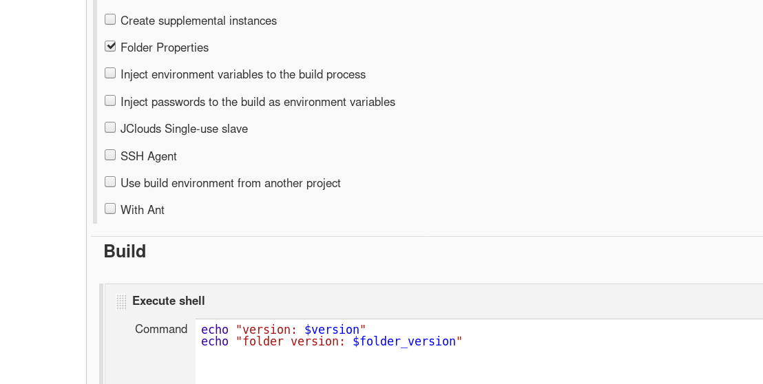 Jenkins folder propery Is it possible to use a folder defined property