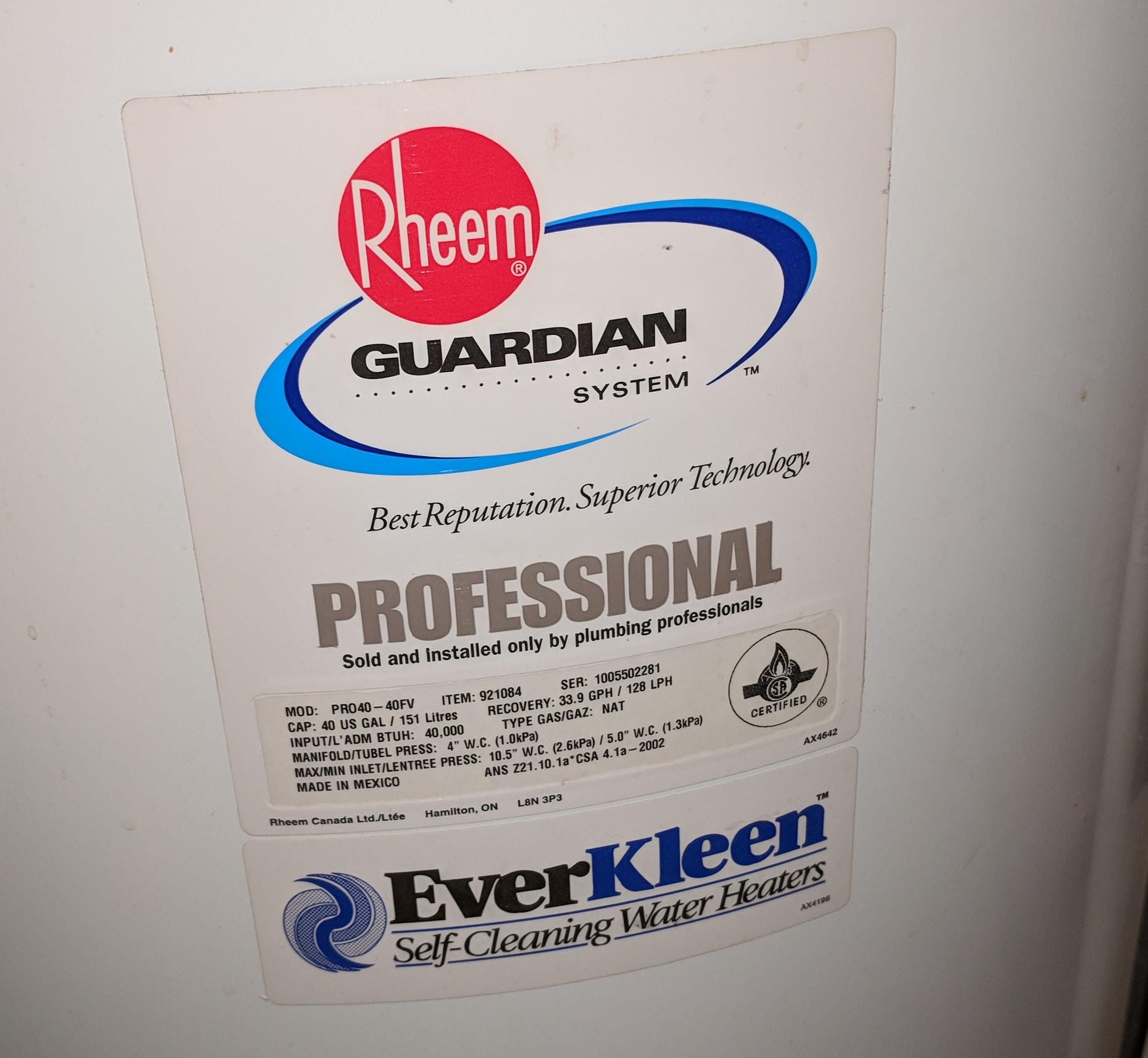 Plumbing Hot water tank cold water is always flowing Love & Improve