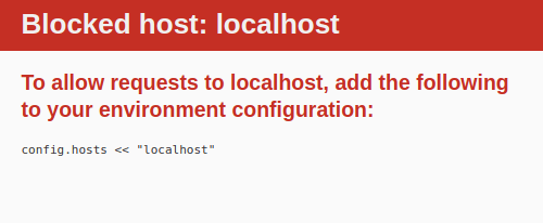 Blocked host localhost ruby on rails 6.0.0 Stack Overflow