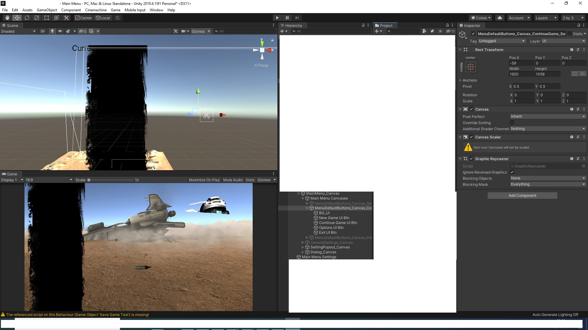 Question UI text in canvas black color instead white in the