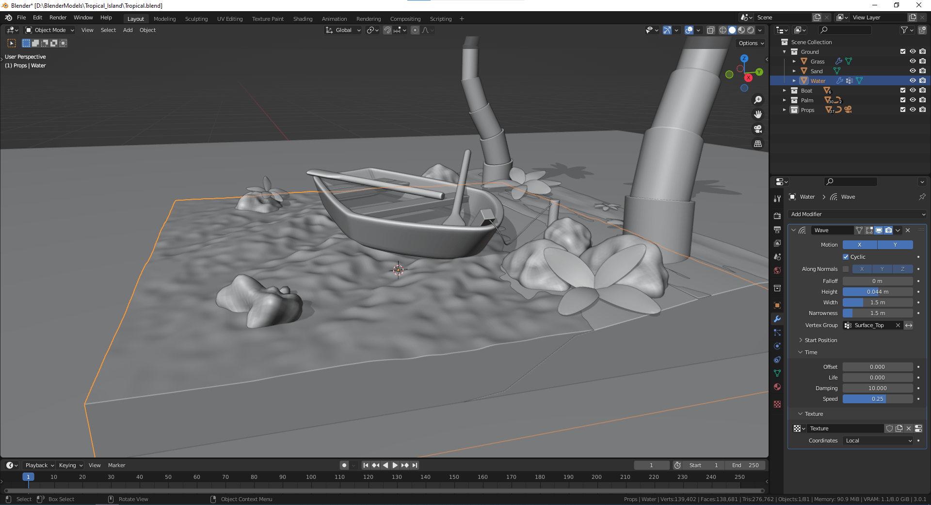 animation How to place object on surface physically correct? (Floating Boat) Blender Stack