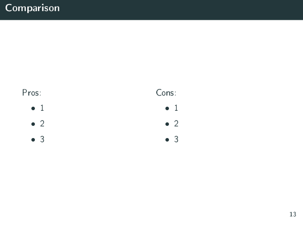 Beamer split frame into two columns and adjust itemize environment