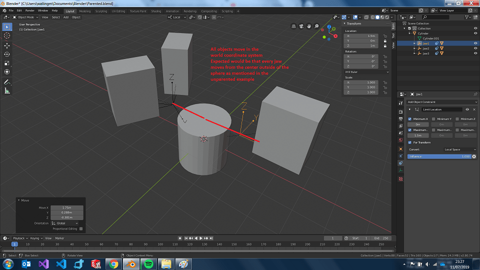 Blender constraint, parent issue Blender Stack Exchange