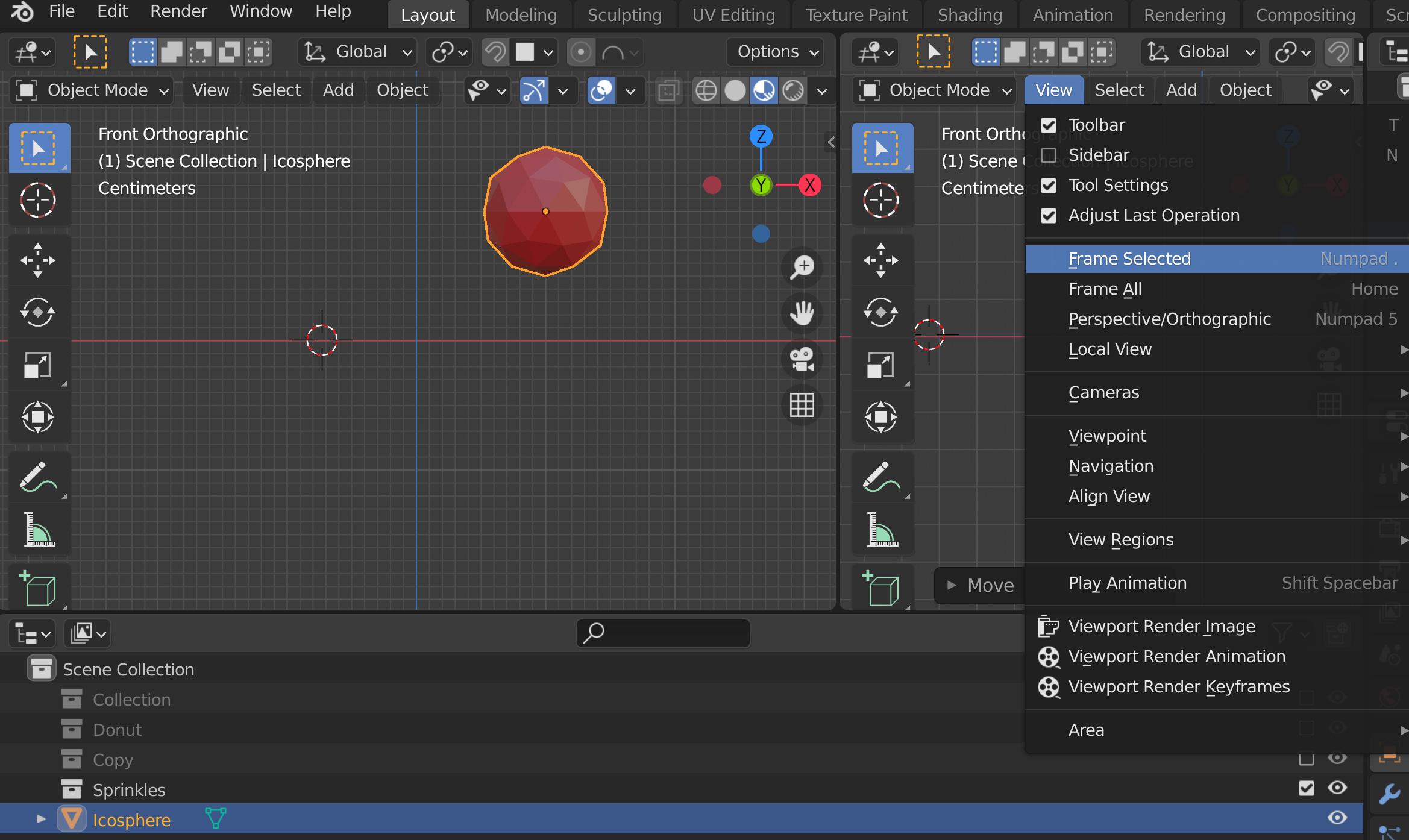navigation Why is Frame Selected not working? Blender Stack Exchange