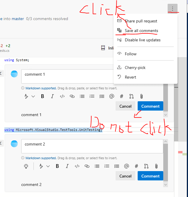 Is there a way for Azure DevOps Code Review to not immediately post