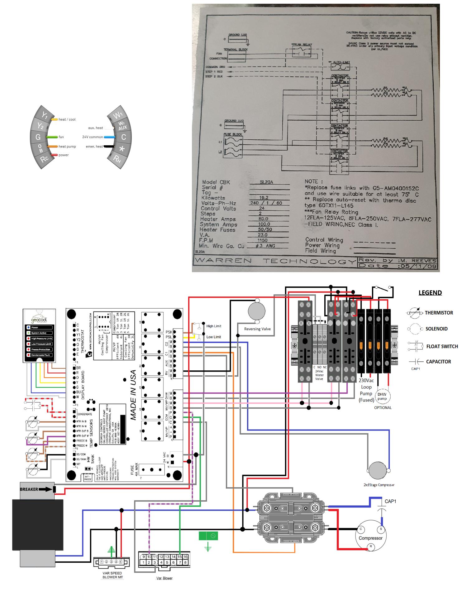 wiring How to wire induct heat strip to geothermal unit with nest thermostat Home