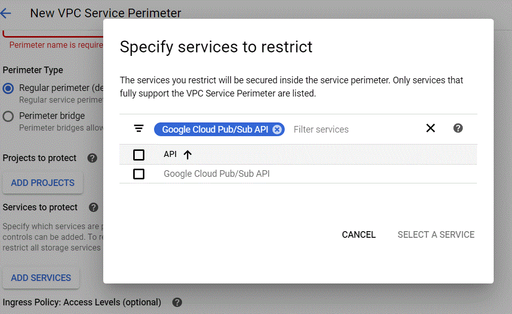 google cloud platform Is GCP Pub/Sub supported by VPC
