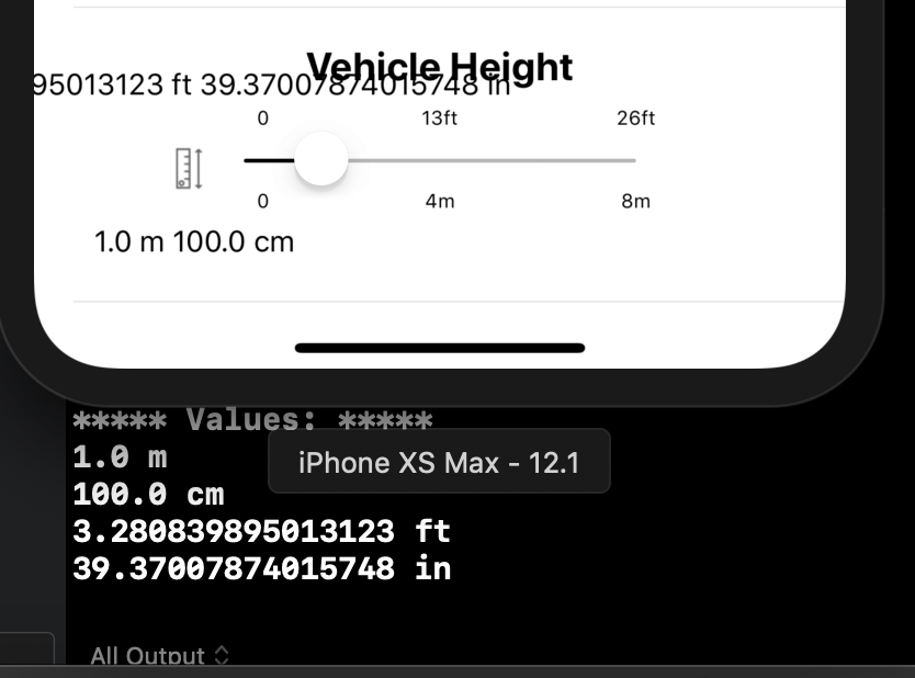 swift How to convert Meters and Centimeters to Feets and