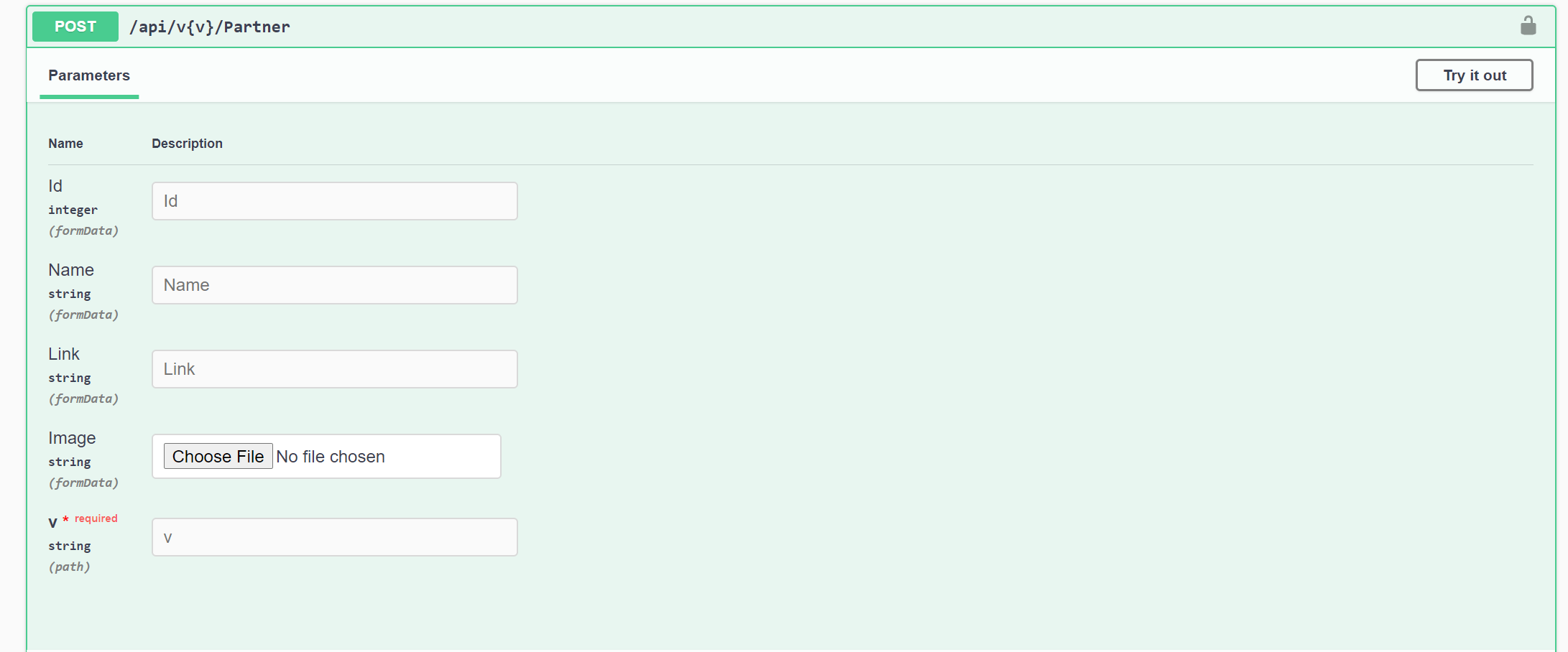c Swagger UI does not react to form data elements Stack Overflow