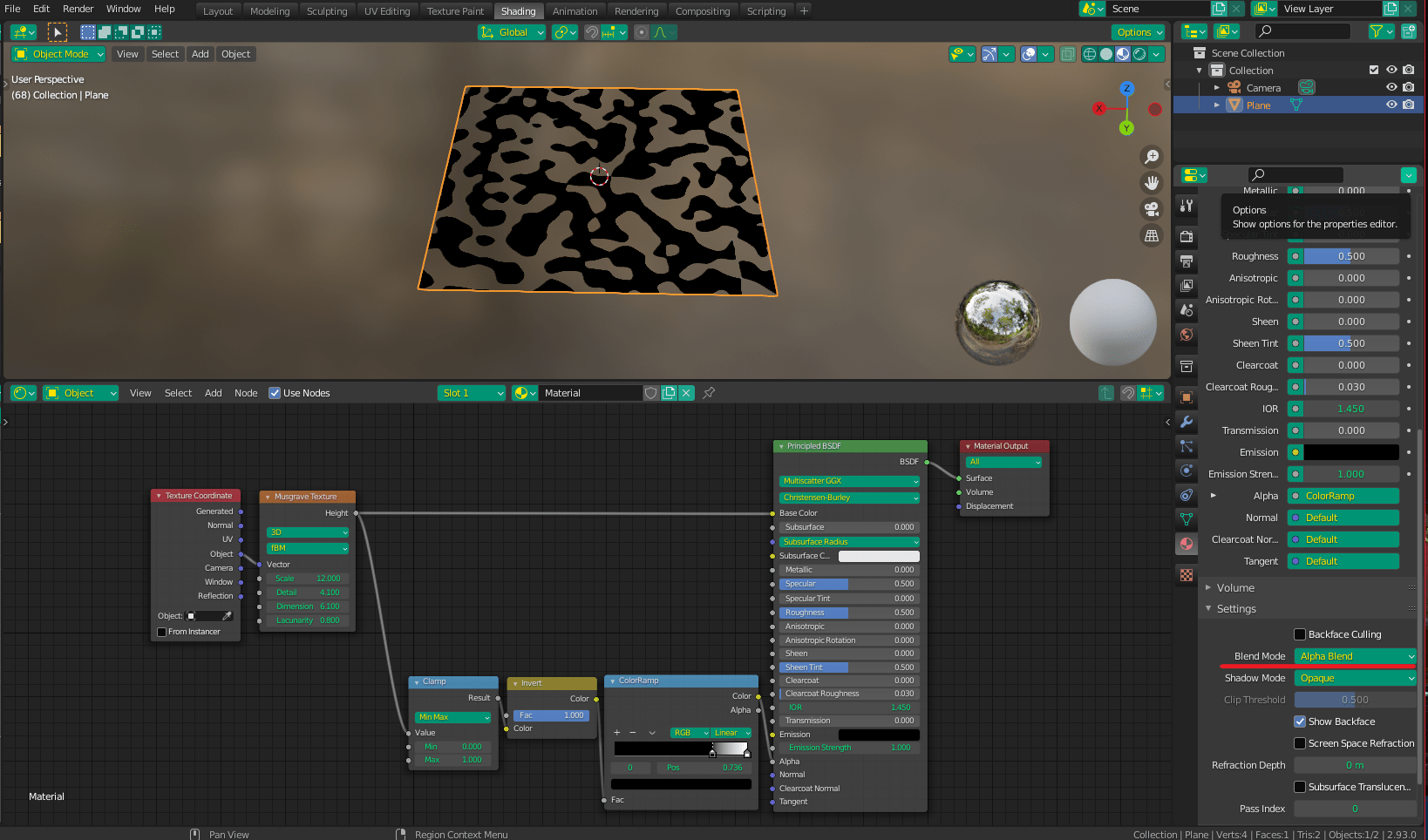 node editor single color Musgrave texture Blender Stack Exchange