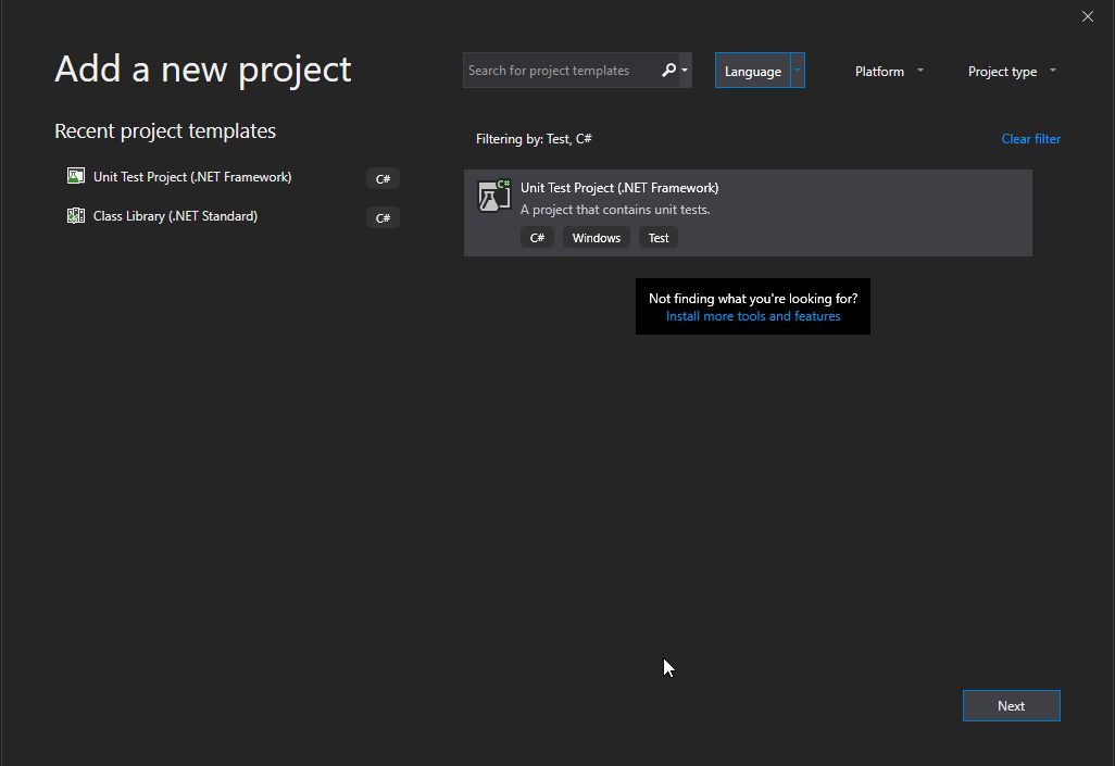 c xUnit Project in VS2019 Stack Overflow
