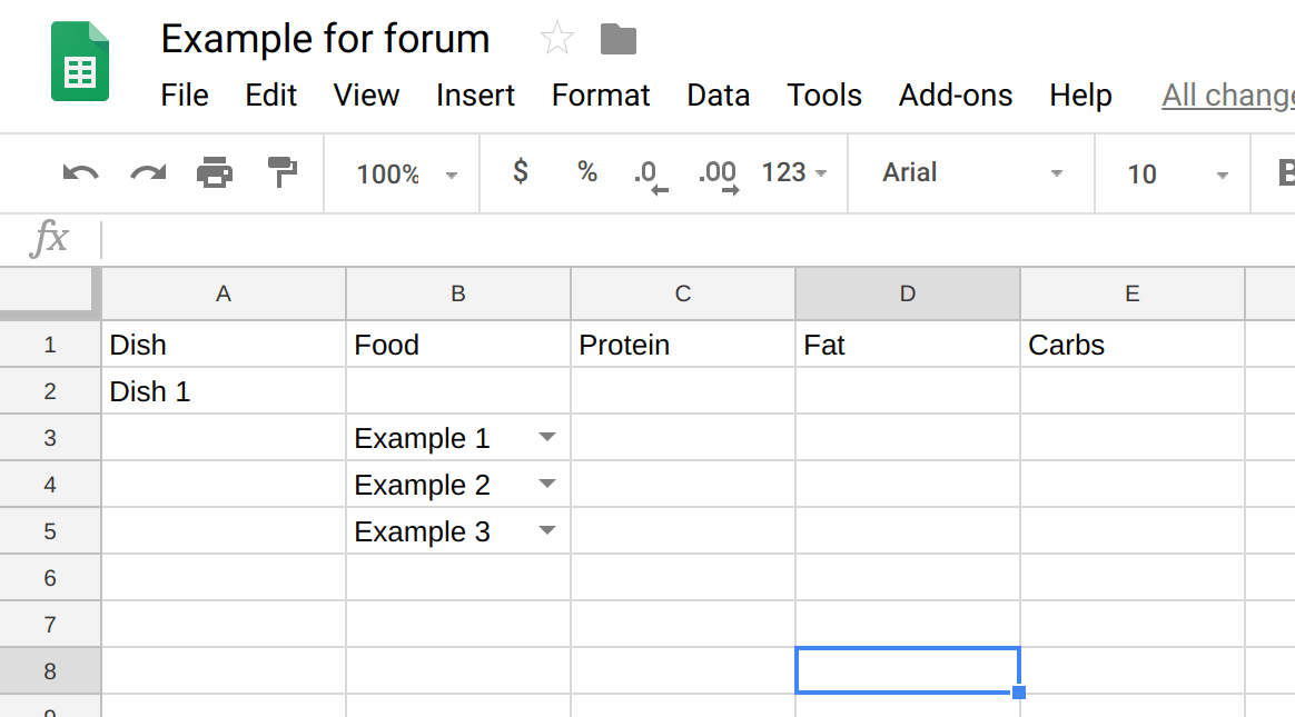 Horizontally auto populate a row after selecting an option on a drop