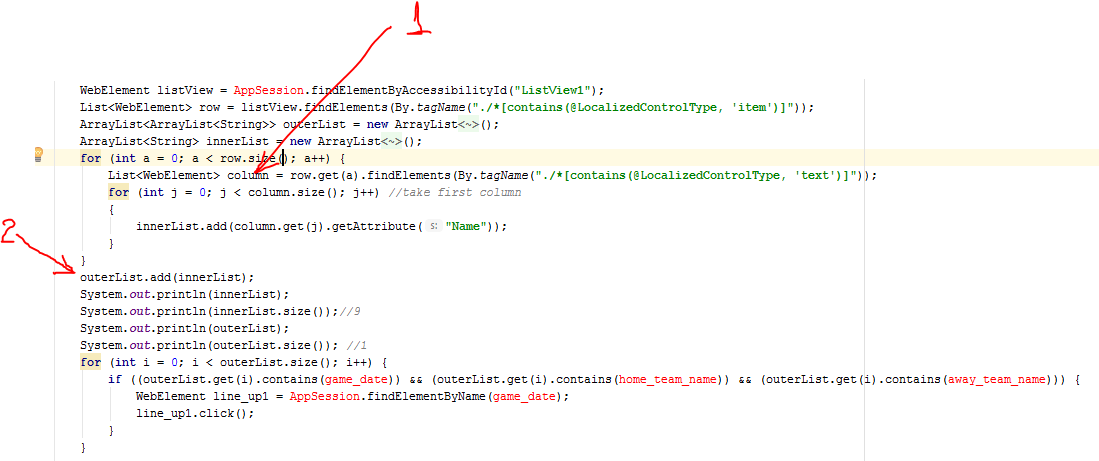 How to use multi dimensional array list in java? Software Quality