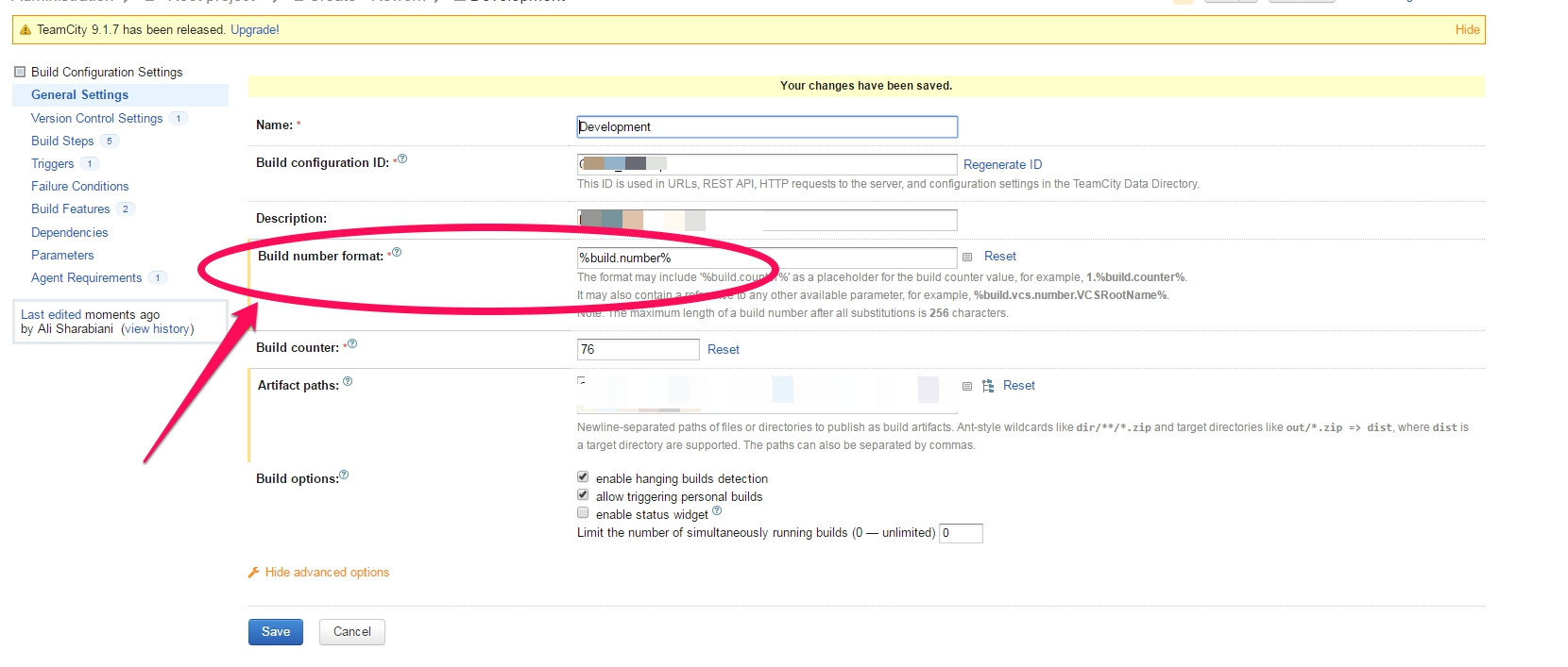 teamcity build.number is not fully resolved Stack Overflow