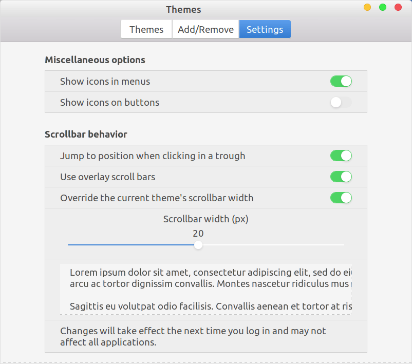 linux mint How should one change the width of scrollbar? Unix