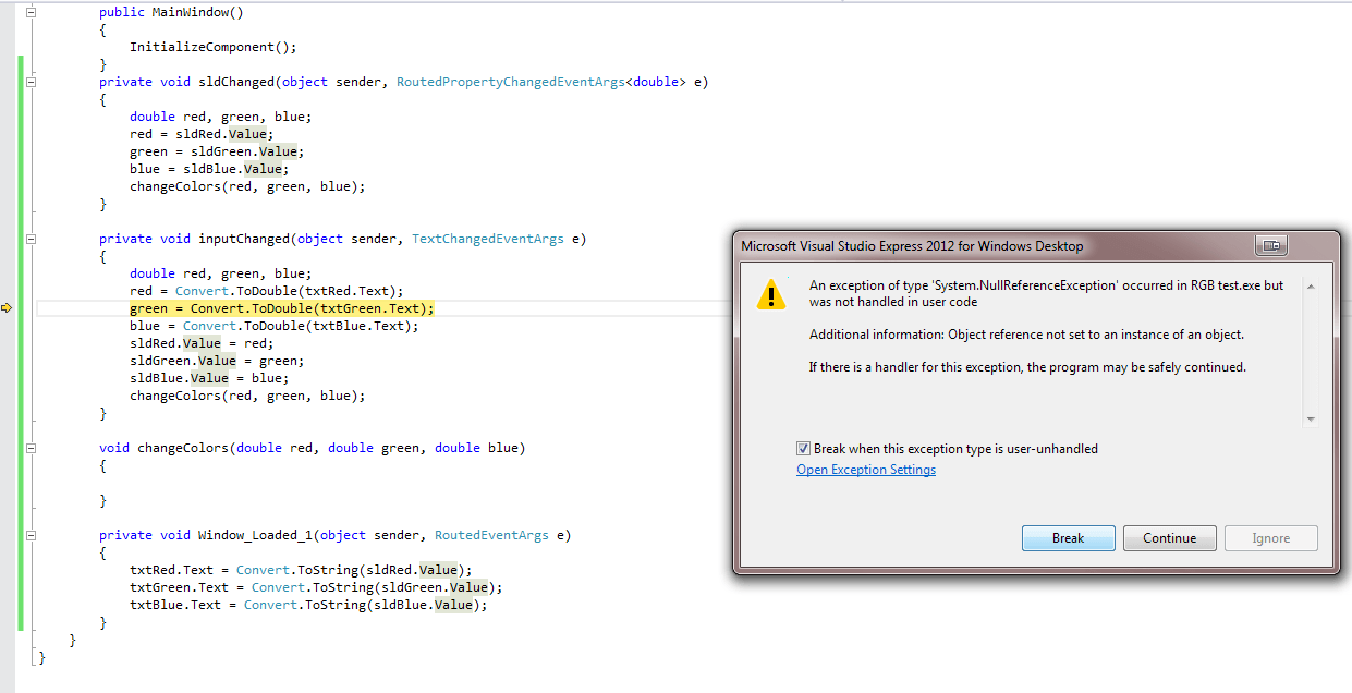 c NullReferenceException when a value is entered Stack Overflow