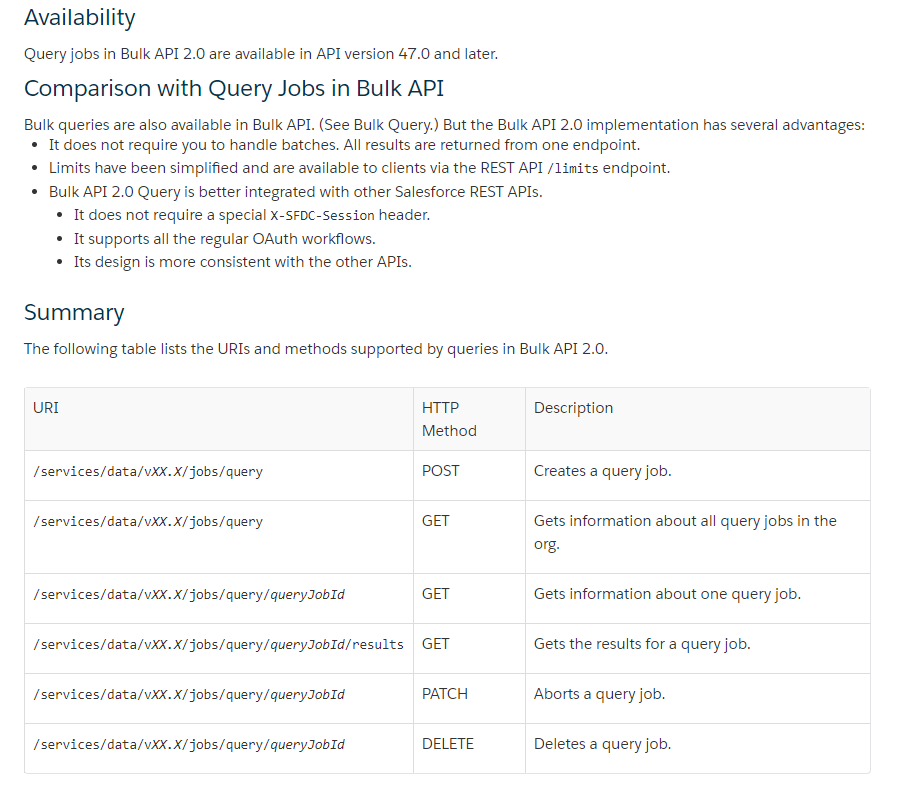 apex how to query job batches info bulk api 2.0 Salesforce Stack