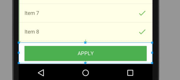 Show shadow elevation on bottom view when a ScrollView or RecyclerView