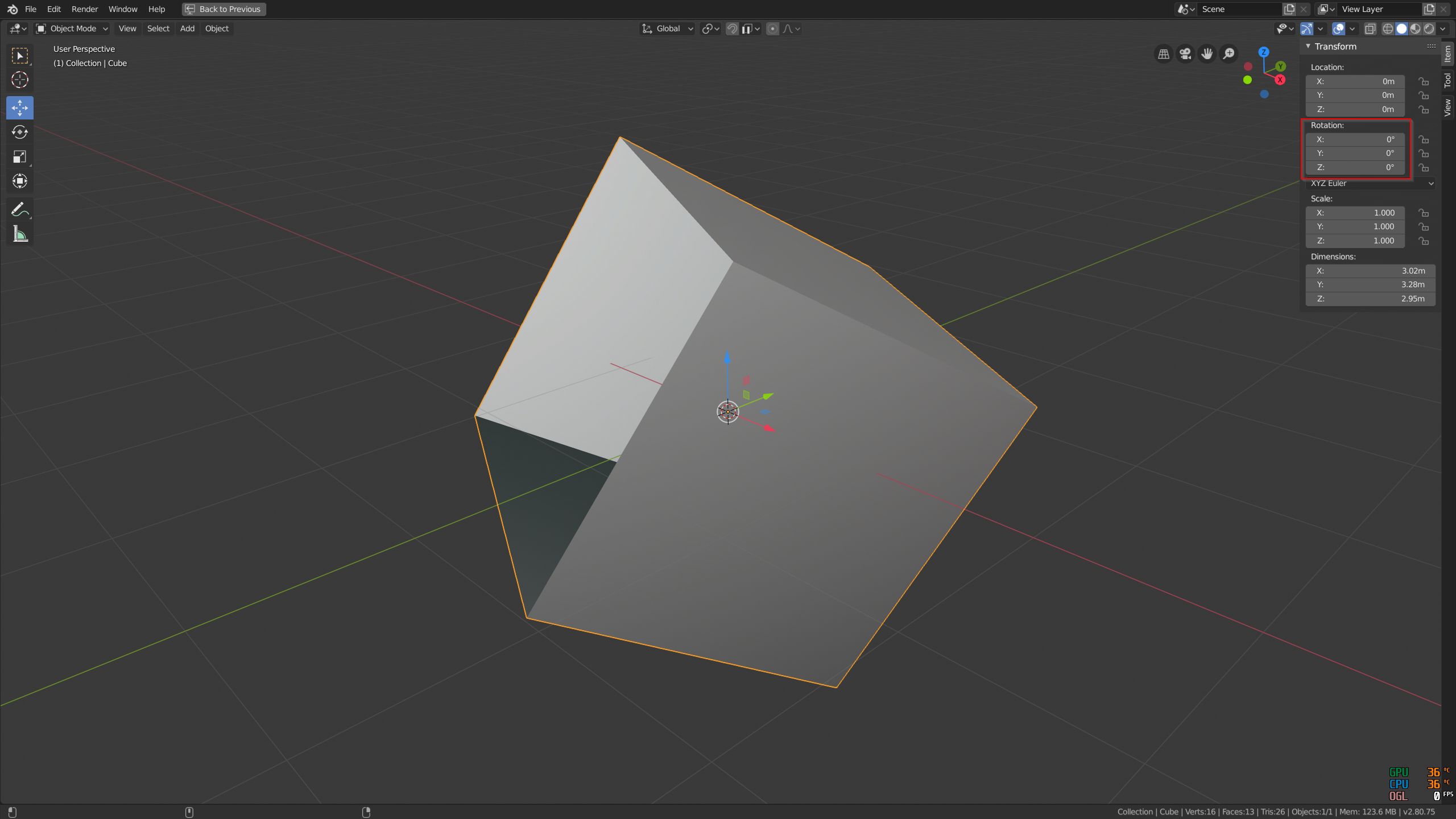 transform orientation Skewed Grab or Scale in Edit Mode Blender