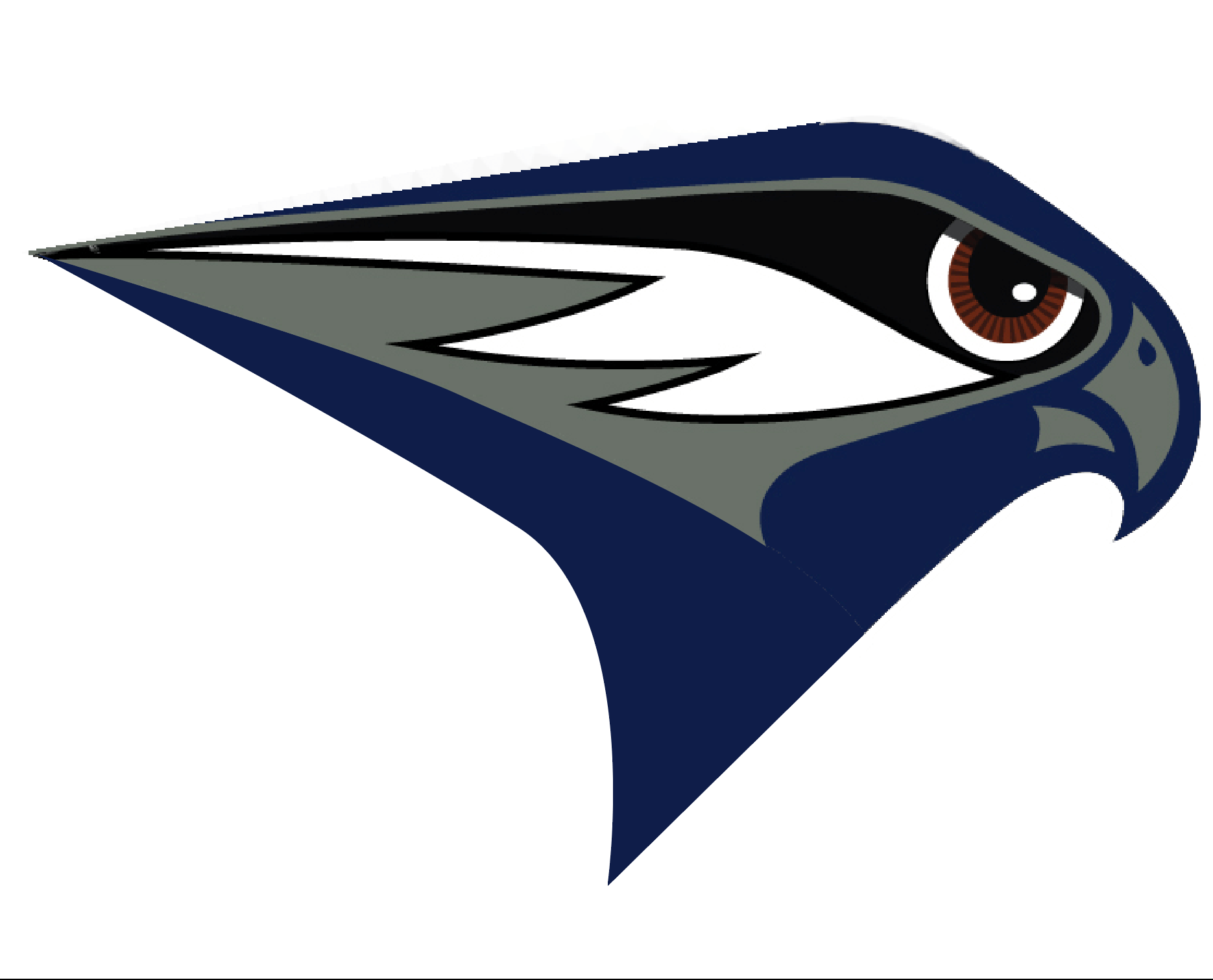 I cannot figure how to visually balance this falcon logo for my school